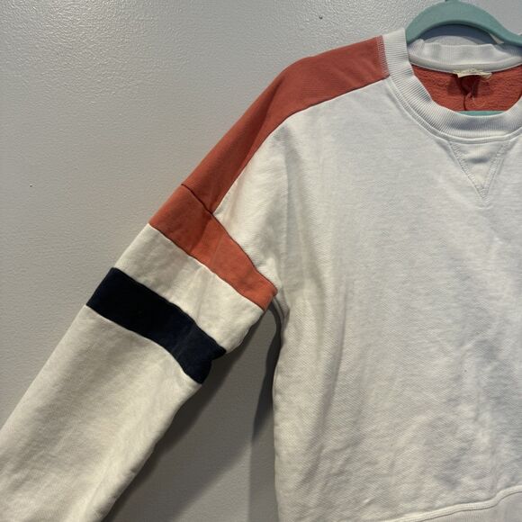 Faherty High Standard Fleece Varsity Crew Sweatshirt Organic Cotton Women Medium - Picture 9 of 9